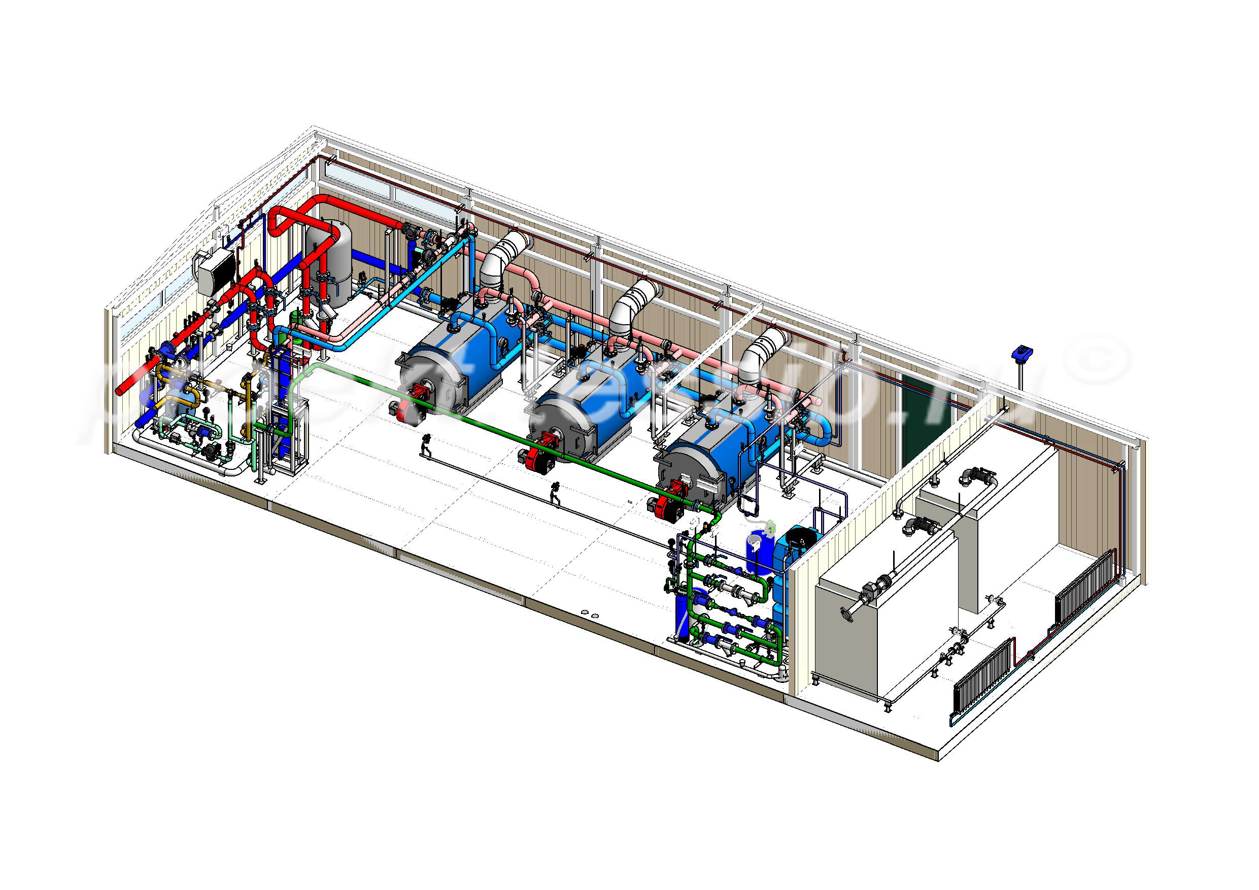 Газовоздушный тракт котельной установки
